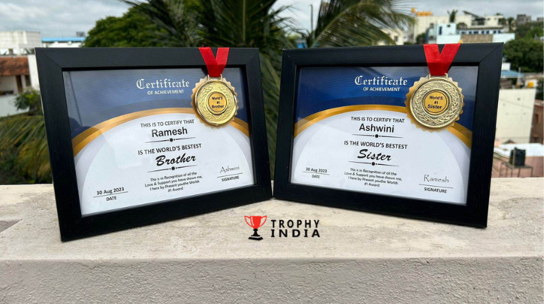 Certificate Frame Awards That Honor Achievement with Elegance -TrophyIndia