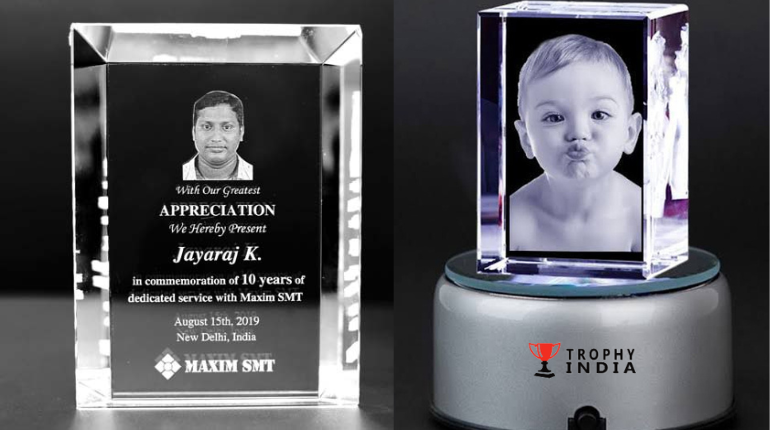 Shining Recognition: Trophyindia's Premium Crystal Cubes For Modern Awards