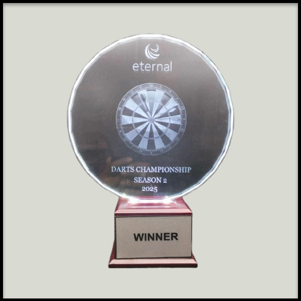 Round Crystal Trophy