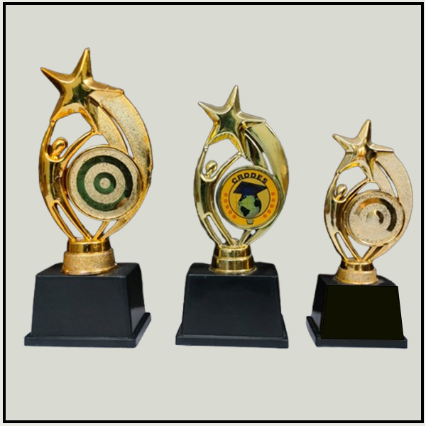Fiber Golden Trophy Set
