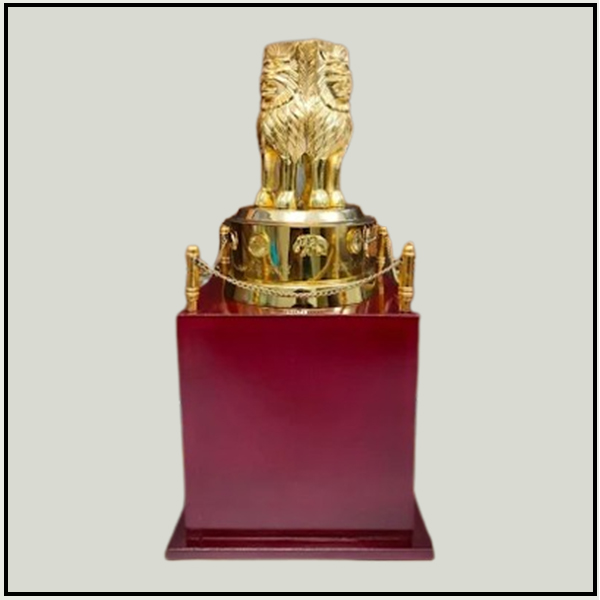 Golden Modern Brass Ashoka Pillar