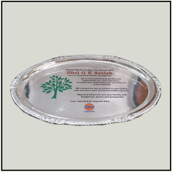 Oval Silver Plate