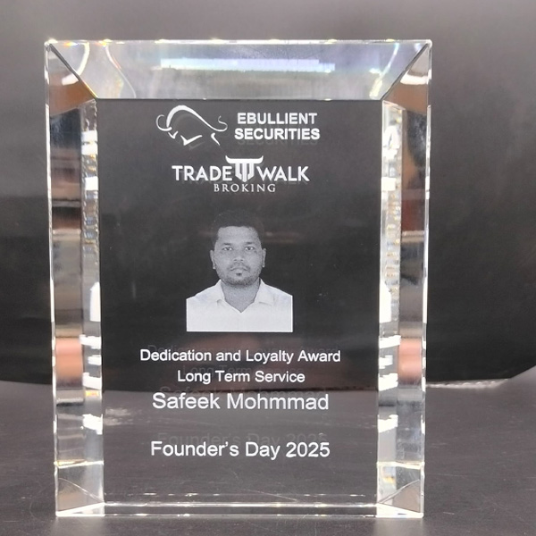 Rectangular Crystal Trophy