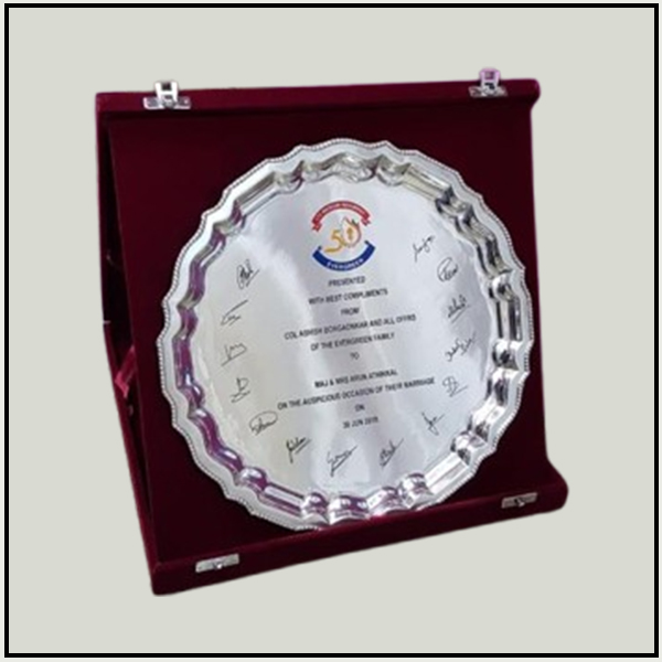 Round Silver Plate